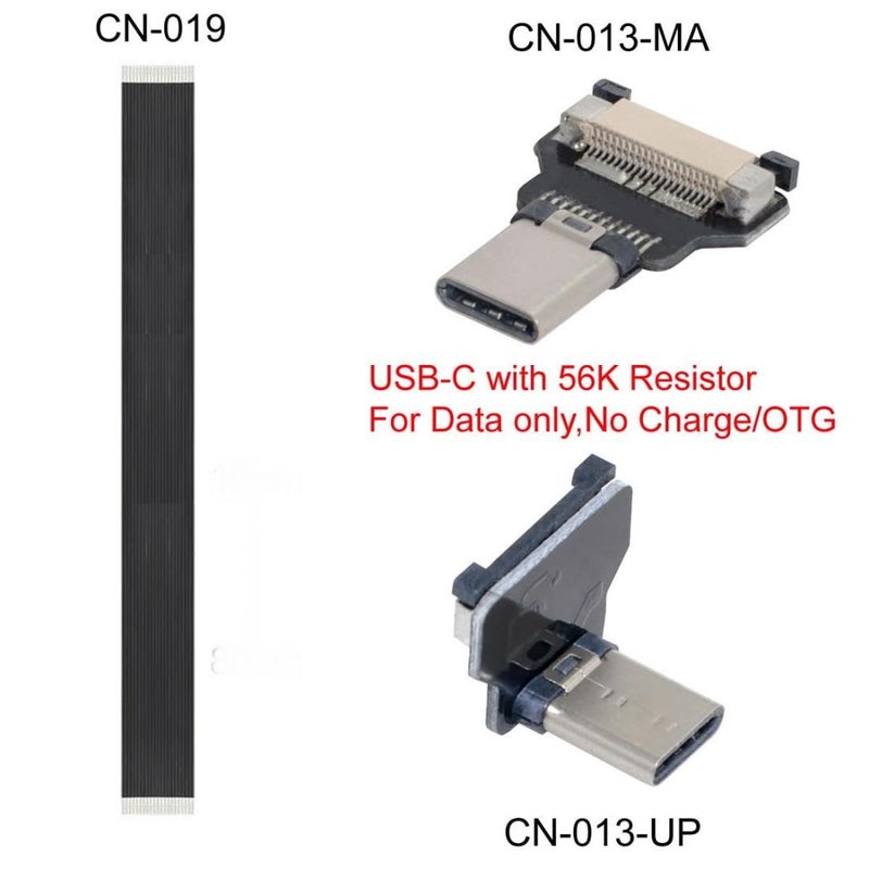 chenyang USB 2.0 Type C Male 90 Degree UP Angled Flat Connector Support 480Mbps Data Transfer 5V Charging for Ribbon Cable,Raspberry Pi, GoPro,Drone, Camera, Gimbal - Image 3